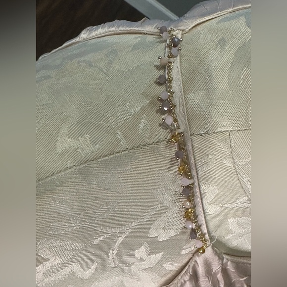 ZARA WRINKLE-LOOK BEADED MIDI DRESS SIZE L - Picture 10 of 10